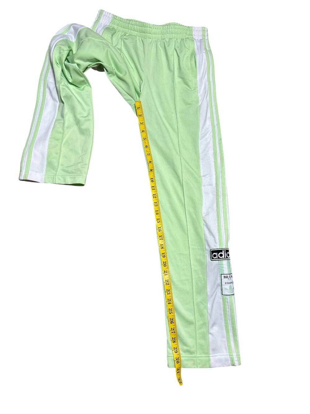 adidas adibreak Mint Green Track Pants with White Side Stripes and Logo Patch S - Picture 7 of 9
